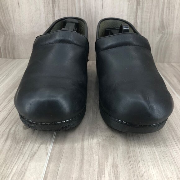 Dansko Clogs Womens EU 40 Black XP Leather Slip On Professional Shoes - Picture 7 of 12